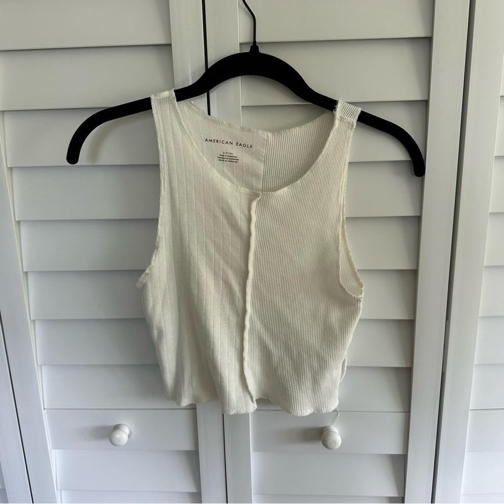 American Eagle White Tank